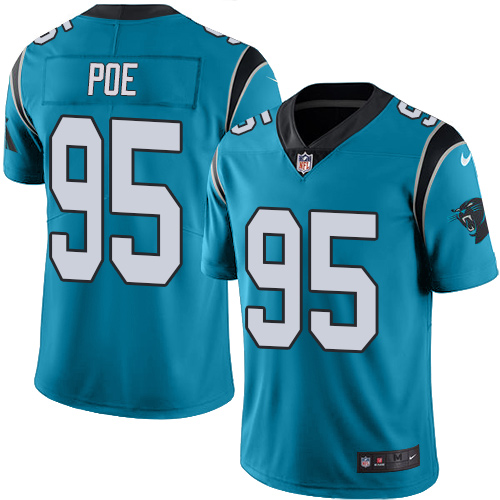 Nike Panthers #95 Dontari Poe Blue Alternate Men's Stitched NFL Vapor Untouchable Limited Jersey - Click Image to Close